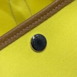 garden party 30cm in yellow toilets cotton canvas and beige marfa calfskin