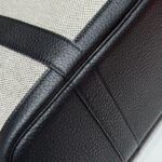 garden party 30cm in white toilets cotton canvas and black calfskin blue canvas on side other