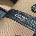 garden party 30cm in orange minimum toilets cotton canvas and black calfskin