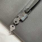 picotin lock 22 in grey etain calfskin silver hardware