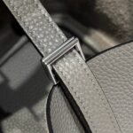 picotin lock 22 in grey etain calfskin silver hardware