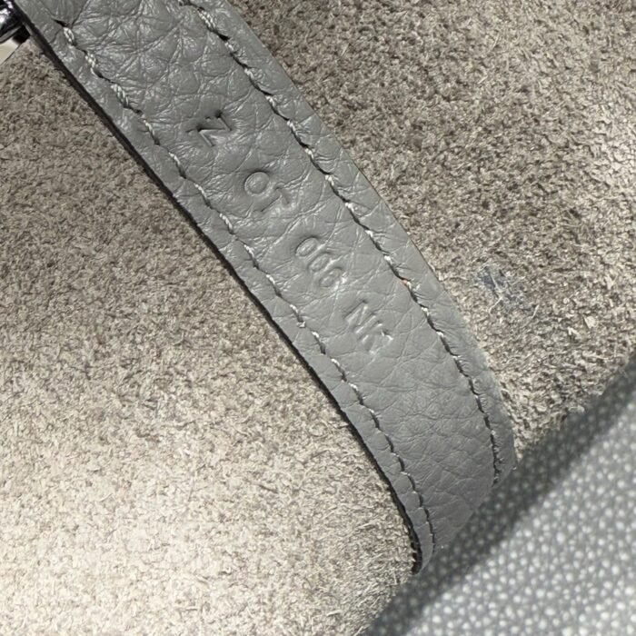 picotin lock 22 in grey etain calfskin silver hardware