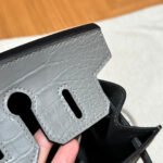 birkin faubourg touch 20 in dove gray calfskin with silver hardware