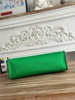 zip cabine 31 bag in emerald green canvas and black calfskin