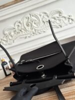 zip cabine 31 bag in black canvas and calfskin