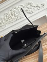 zip cabine 31 bag in black canvas and calfskin