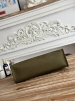 zip cabine 31 bag in olive green canvas and black calfskin