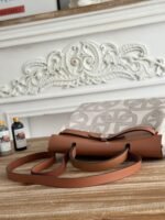 herbag zip 31 laquered bag in off white mix brown h plume canvas and brown cowhide