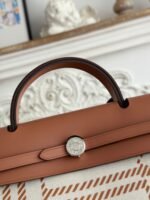 bolso herbag zip 31 retourne bag in off white mix brown h viking canvas and cowhide