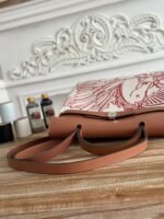 herbag zip 31 retourne pegase pop bag in off white mix red canvas and hunter cowhide