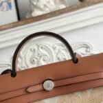 herbag zip 31 laquered bag in off white mix yellow h plume canvas