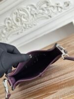 mini neo 17 evelyne bag in bronze brown canvas and plum purple calfskin