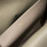 halzan 25 handle bag in coffee brown grained calfskin