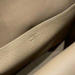 halzan 25 handle bag in tan brown grained calfskin