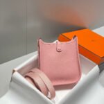 mini neo 18 evelyne bag in baby pink grained calfskin