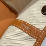 garden party 36 in multicolor toile h canvas gold calfskin abstract geometric blocks print