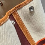 garden party 36 in multicolor toile h canvas gold calfskin abstract geometric blocks print