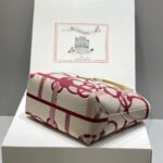 steeple 28 bag in off white mix persian plum red canvas and brown swift leather