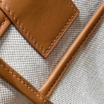 steeple 28 bag in off white mix brown canvas and calfskin