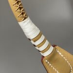 steeple 28 bag in off white mix brown canvas and calfskin