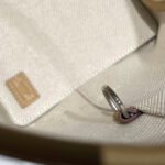 steeple 28 bag in off white mix brown canvas and calfskin