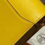 hm roulis 18 mini bag in anzac yellow calfskin gold tone hardware