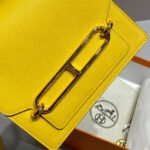 hm roulis 18 mini bag in anzac yellow calfskin gold tone hardware