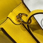 hm roulis 18 mini bag in anzac yellow calfskin gold tone hardware