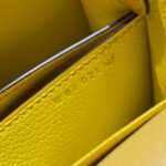 hm roulis 18 mini bag in anzac yellow calfskin gold tone hardware