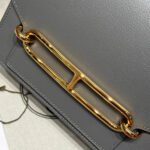 hm roulis 18 mini bag in dark grey calfskin gold tone hardware