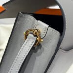 hm roulis 18 mini bag in dark grey calfskin gold tone hardware