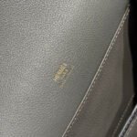 hm roulis 18 mini bag in dark grey calfskin gold tone hardware