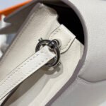 hm roulis 18 mini bag in beige calfskin silver tone hardware