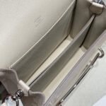 hm roulis 18 mini bag in beige calfskin silver tone hardware