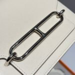 hm roulis 18 mini bag in beige calfskin silver tone hardware