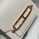 hm roulis 18 mini bag in beige calfskin gold tone hardware