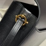 hm roulis 18 mini bag in black calfskin gold tone hardware