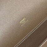 hm roulis 18 mini bag in dark brown calfskin gold tone hardware