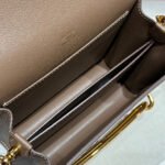 hm roulis 18 mini bag in dark brown calfskin gold tone hardware