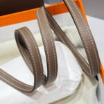 hm roulis 18 mini bag in dark brown calfskin silver tone hardware