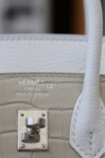 birkin faubourg touch 20 in pastel gray calfskin with silver hardware
