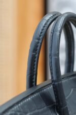 birkin faubourg touch 20 in black calfskin with silver hardware
