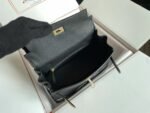 birkin 25 bag in black calfskin with white sticker