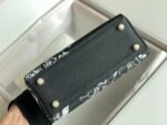 birkin 25 bag in black calfskin with white sticker