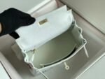 birkin 25 bag in white calfskin with colorful sticker