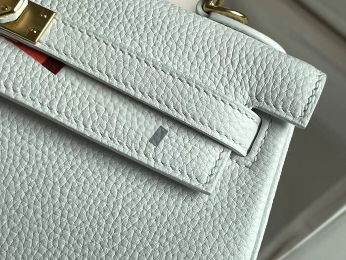 birkin 25 bag in white calfskin with colorful sticker