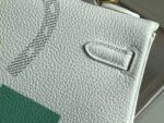 birkin 25 bag in white calfskin with colorful sticker