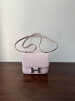 constance 18 light pink chevre silver hardware