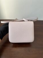 constance 18 light pink chevre silver hardware