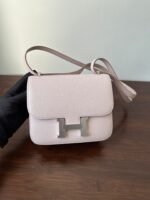 constance 18 light pink chevre silver hardware